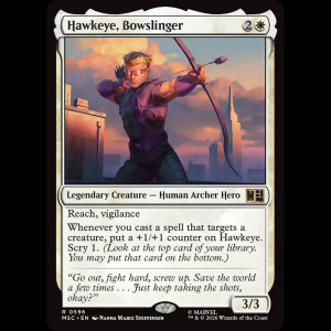 MTG Hawkeye, Bowslinger Marvel Super Heroes Commander msc#596