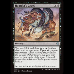 MTG Hoarder's Greed Lorwyn Eclipsed Commander ecc#47