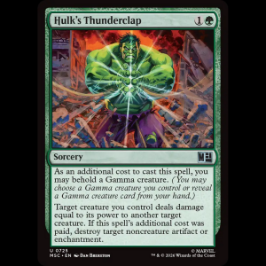 MTG Hulk's Thunderclap Marvel Super Heroes Commander msc#725