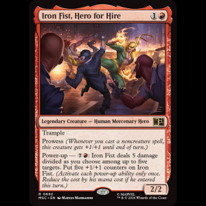 MTG Iron Fist, Hero for Hire Marvel Super Heroes Commander msc#692