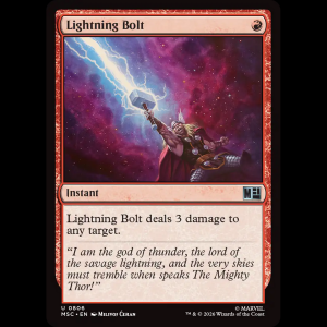 MTG Lightning Bolt Marvel Super Heroes Commander msc#806