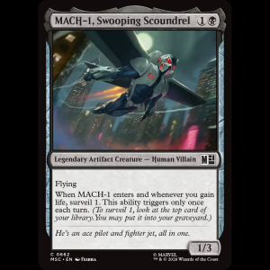 MTG MACH-1, Swooping Scoundrel Marvel Super Heroes Commander msc#662