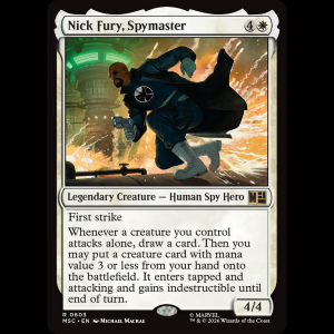 MTG Nick Fury, Spymaster Marvel Super Heroes Commander msc#603