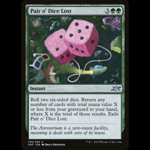 MTG Pair o' Dice Lost Unfinity unf#149
