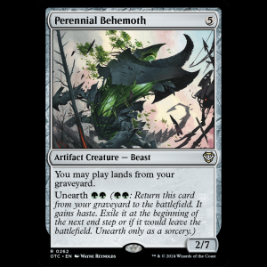 MTG Perennial Behemoth Outlaws of Thunder Junction Commander otc#262