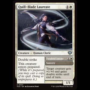 MTG Quill-Blade Laureate // Twofold Intent Secrets of Strixhaven sos#27