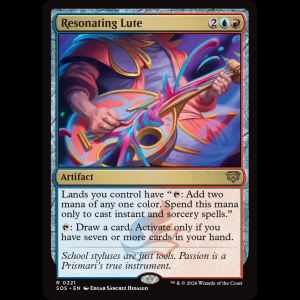MTG Resonating Lute Secrets of Strixhaven sos#221