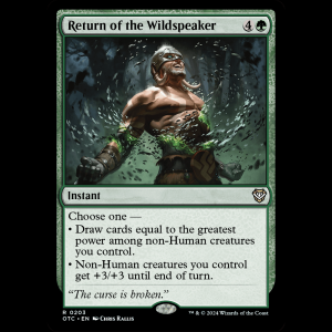 MTG Return of the Wildspeaker Outlaws of Thunder Junction Commander otc#203