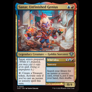 MTG Sanar, Unfinished Genius // Wild Idea Secrets of Strixhaven sos#223