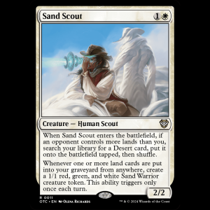 MTG Sand Scout Outlaws of Thunder Junction Commander otc#11
