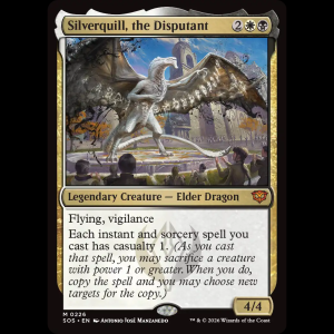 MTG Plumargéntum, el argüidor (Silverquill, the Disputant) Secrets of Strixhaven sos#226