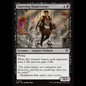 MTG Sneering Shadewriter Secrets of Strixhaven sos#101