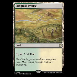 MTG Sungrass Prairie Bloomburrow Commander blc#334