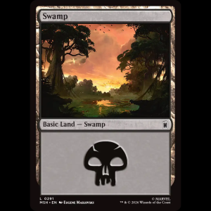MTG Swamp Marvel Super Heroes msh#291