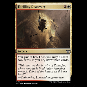 MTG Thrilling Discovery Outlaws of Thunder Junction Commander otc#245