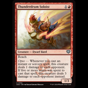 MTG Thunderdrum Soloist Secrets of Strixhaven sos#134