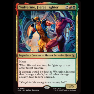 MTG Wolverine, Fierce Fighter Marvel Super Heroes msh#240