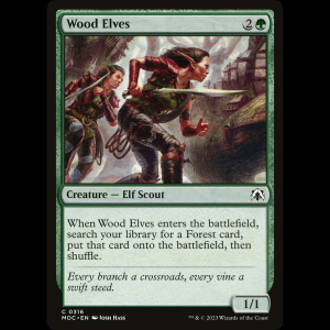 MTG Wood Elves March of the Machine Commander moc#316