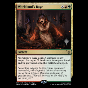 MTG Ira del Alma del mundo (Worldsoul's Rage) Murders at Karlov Manor Promos pmkm#244p