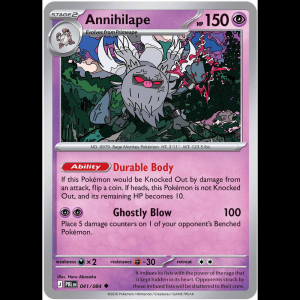 Pokemon TCG Annihilape - Pitch Black - Reverse Holofoil