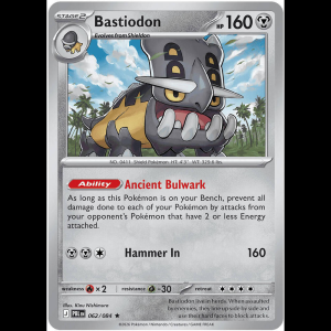 Pokemon TCG Bastiodon - 062/084 - Pitch Black - Holofoil