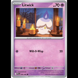 Pokemon TCG Litwick - Pitch Black - Reverse Holofoil