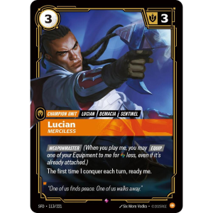 Riftbound Lucian - Merciless - Spiritforged 113/221